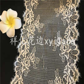 现货厂家直销 弹力睫毛花边 服装女装辅料 蕾丝花边刺绣现货供应