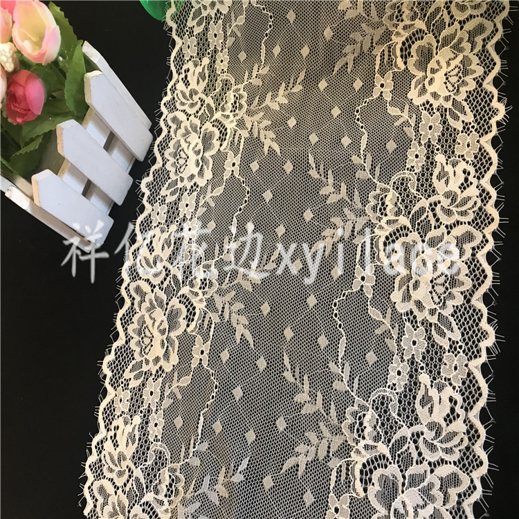 厂家批发 弹力睫毛花边裙摆内衣 刺绣服装辅料 蕾丝花边 新款