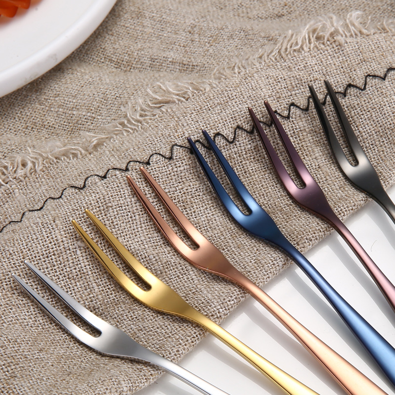 304 horquilla de fruta coreana horquilla de pastel de luna doméstica horquilla de postre horquilla de hotel occidental pulido espejo