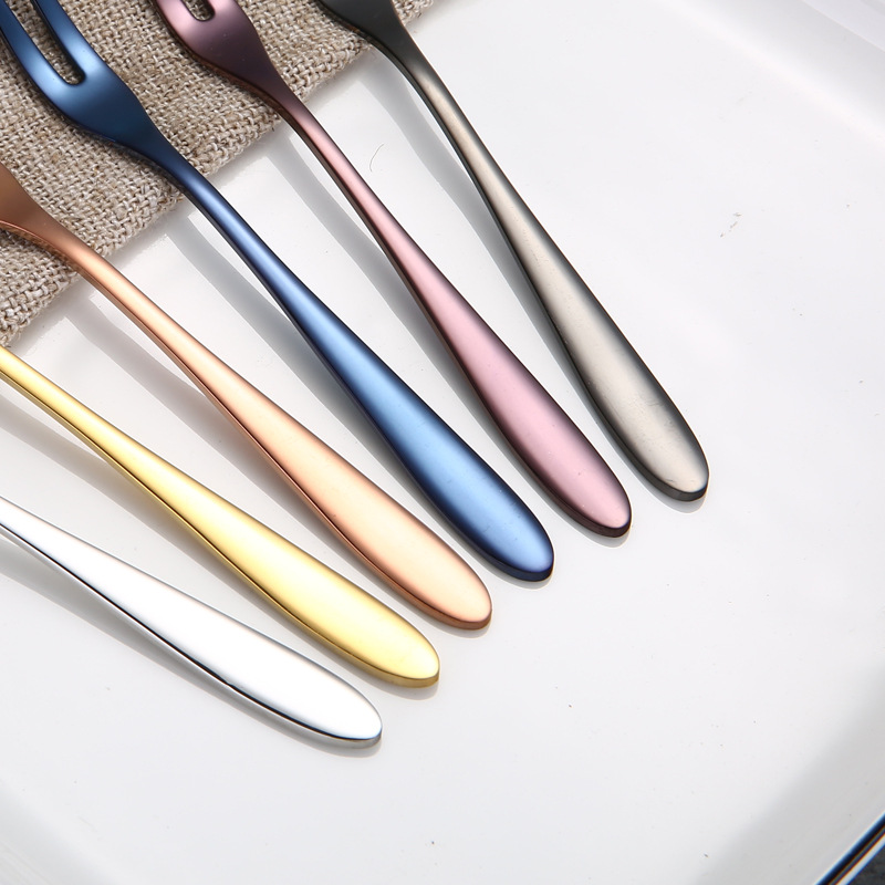 304 horquilla de fruta coreana horquilla de pastel de luna doméstica horquilla de postre horquilla de hotel occidental pulido espejo