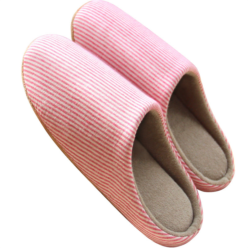 四季室内床綿スリッパ男性女性機洗濯布底静音和式綿スリッパ春夏ソフト底