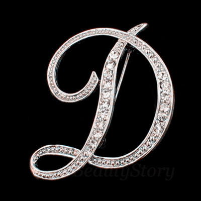 Broche de letras inglesas incrustadas en diamantes deseo Comercio exterior popular broche de metal de todos los partidos collar de la insignia de los hombres hebilla Pin image 11