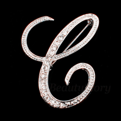 Broche de letras inglesas incrustadas en diamantes deseo Comercio exterior popular broche de metal de todos los partidos collar de la insignia de los hombres hebilla Pin image 10