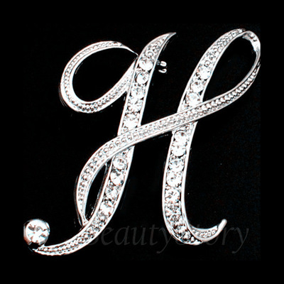 Broche de letras inglesas incrustadas en diamantes deseo Comercio exterior popular broche de metal de todos los partidos collar de la insignia de los hombres hebilla Pin image 15