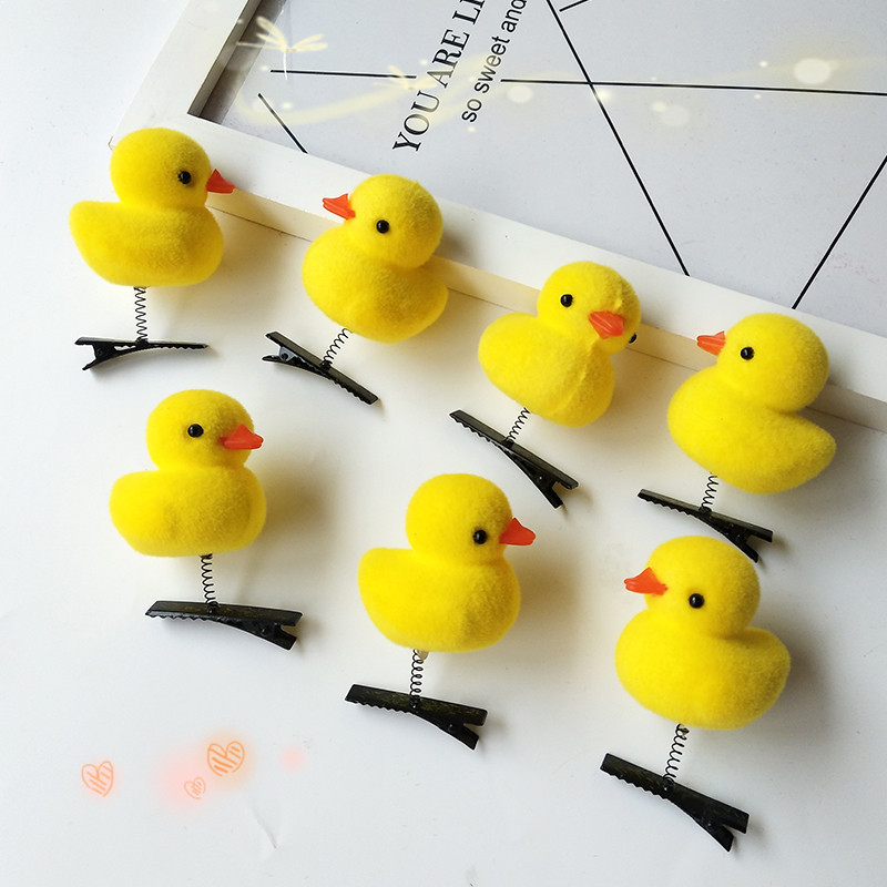 Pequeño Pato Amarillo horquilla de los niños venta lindo gadget regalo WeChat fuerte empuje puesto