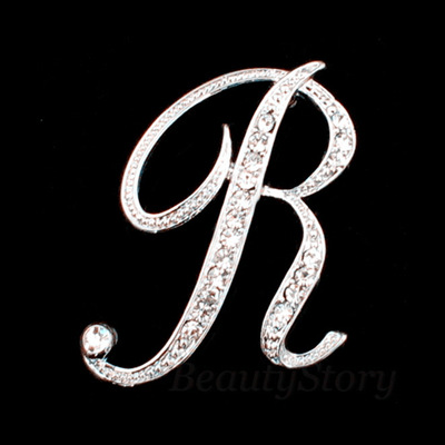 Broche de letras inglesas incrustadas en diamantes deseo Comercio exterior popular broche de metal de todos los partidos collar de la insignia de los hombres hebilla Pin image 25