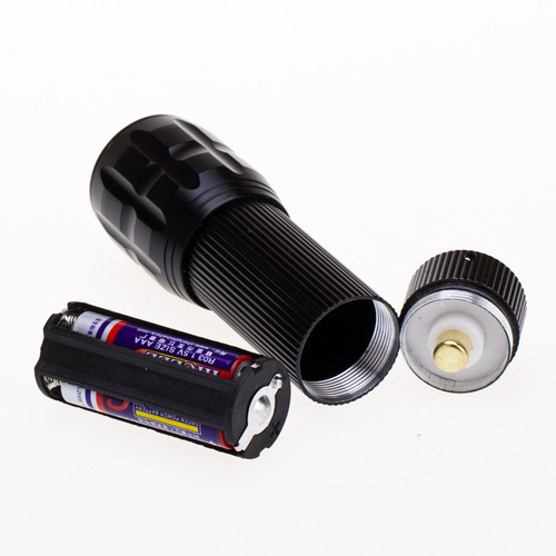 Aluminum Alloy Bicycle LED Flashlight with Adjustable Focus, 3-Mode Brightness, Bicycle Accessory