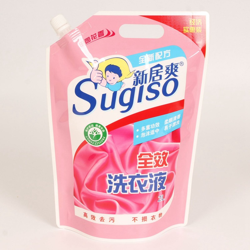 洗衣液包装吸嘴自立袋  复合液体塑料包装袋 饮料果汁吸嘴袋