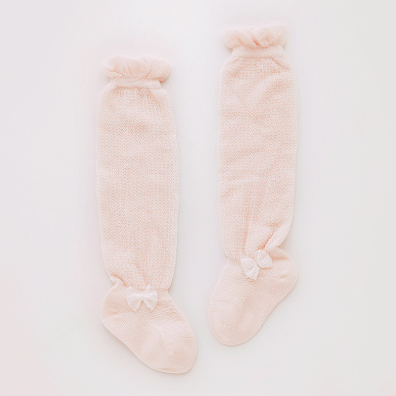 Calcetines de bebé calcetines altos delgados de malla de verano calcetines de encaje para niñas calcetines largos anti-mosquito para bebés sobre los calcetines de la rodilla al por mayor