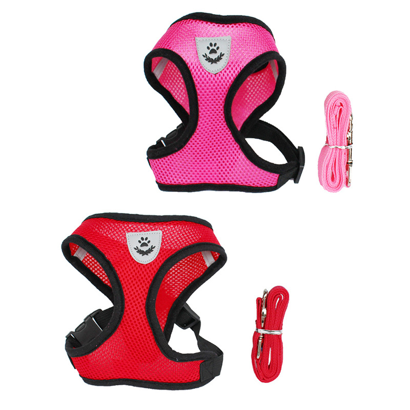 Mascota pecho espalda perro Correa chaleco malla transpirable pecho Correa traje gato perro cadena en stock al por mayor