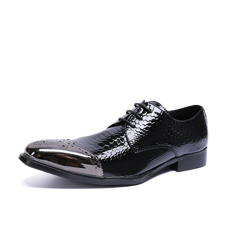 2018 летние новые туфли из лакированной кожи в стиле горох, мужские модные глянцевые Индивидуальные Яркие Кожаные Туфли в британском стиле с низким верхом в Корейском стиле