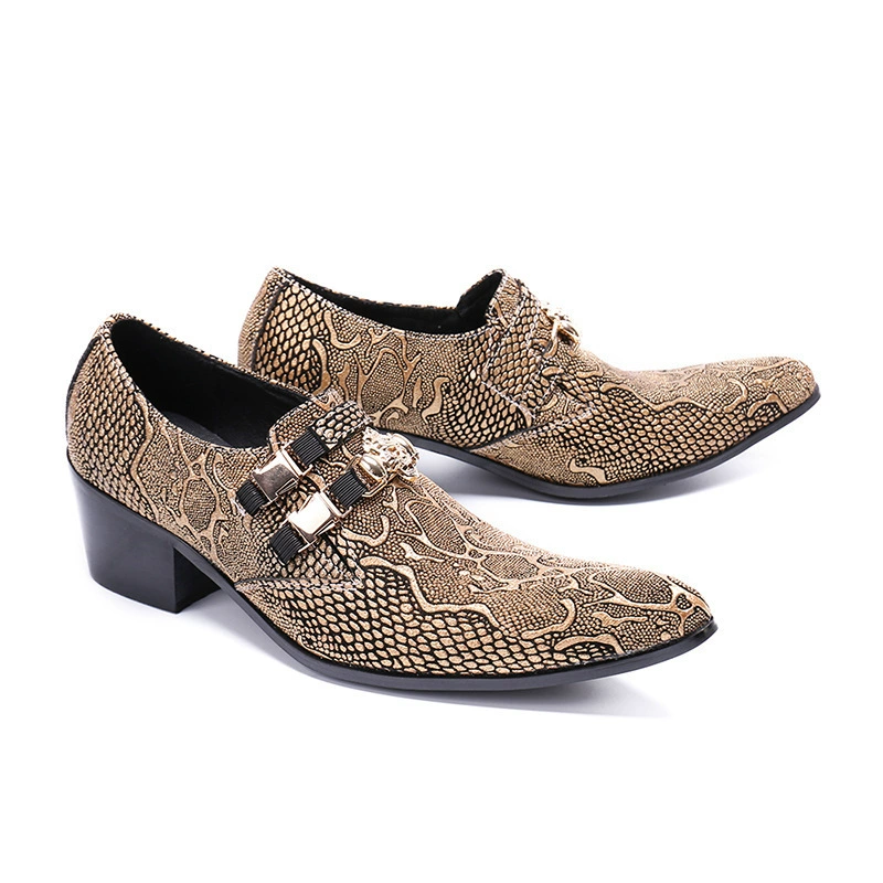 Новая кожаная обувь мужская кожаная обувь на высоком каблуке мужская обувь европейская версия кожаной обуви гонконгский стиль мужская обувь летняя дышащая английская молодежная обувь