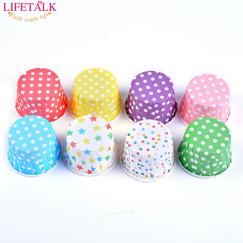 100 cup cake packaging high temperature resistant coated roll cup muffin cup medium baking mold