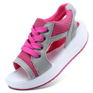 Amazon summer rocking bottom women's AliExpress independent station sandals muffin lace sandals beach 43 a generation of hair