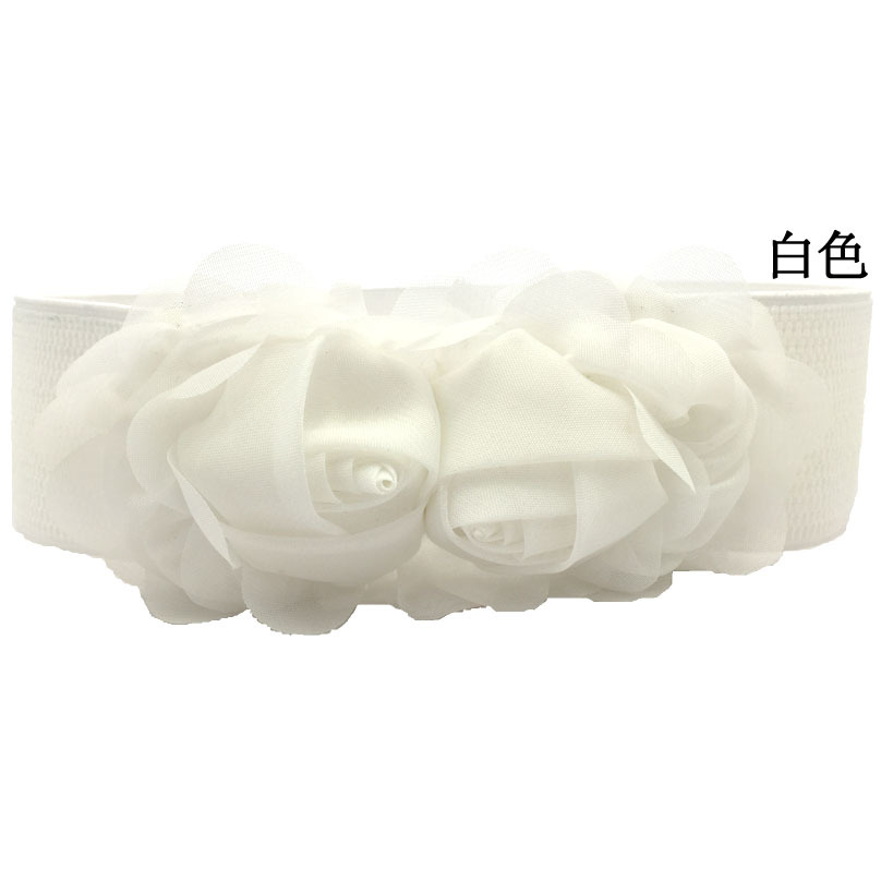 Cinturón elástico de las mujeres decorativas de todo fósforo simple de las mujeres de ancho de gasa Rosa elástico cintura sello de las mujeres 60g