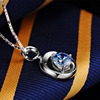 Fashionable pendant, blue cute necklace, fresh moon-shaped lamp, Japanese and Korean, simple and elegant design