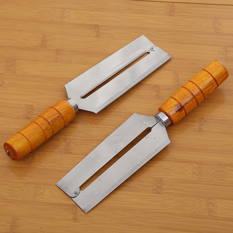 Large round head wooden handle sugarcane knife peel knife fruit knife wholesale 10 yuan three sample supply