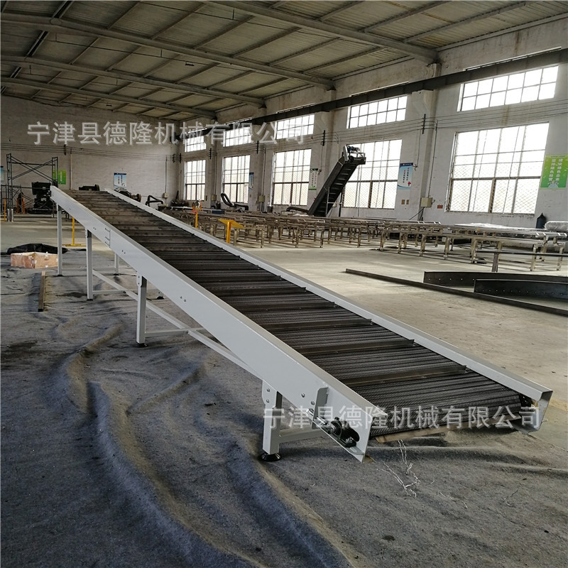 不锈钢乙型网带输送机耐温食品烘干线果蔬流水线设备倾斜上料机