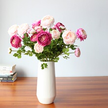 3头千层露莲花毛莨仿真花假花批发陆莲洋牡丹亚马逊速卖通货源