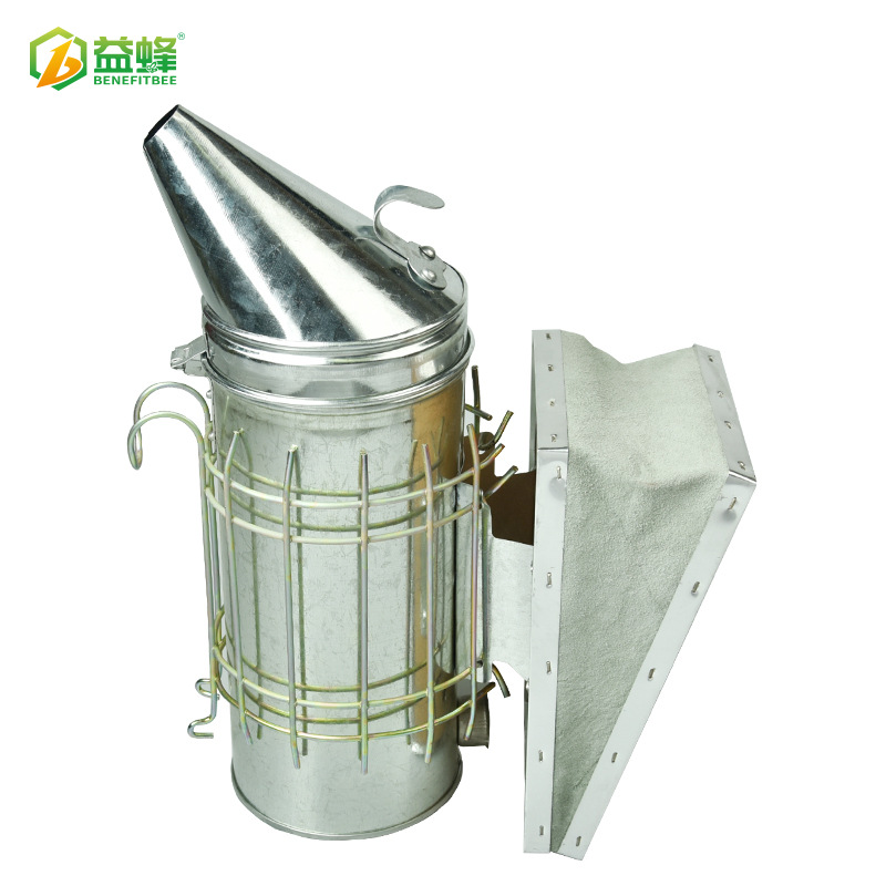 养蜂工具批发加高尖嘴镀锌喷烟器二层牛皮喷烟器不伤蜂镀锌熏烟器