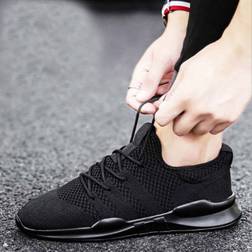 2024 Autumn New Knit Fashion Breathable Men's Casual Sports Shoes Trendy Fashion Running Student Shoes for Men