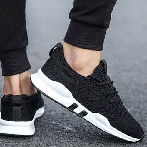 2024 Autumn New Knit Fashion Breathable Men's Casual Sports Shoes Trendy Fashion Running Student Shoes for Men