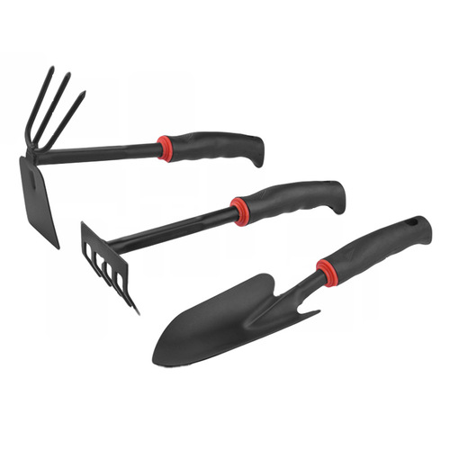 Tools for catching the sea, rubber handle, dual-purpose hoe, black rubber handle, flower shovel, five-tooth rake, bamboo shoot rake, garden shovel