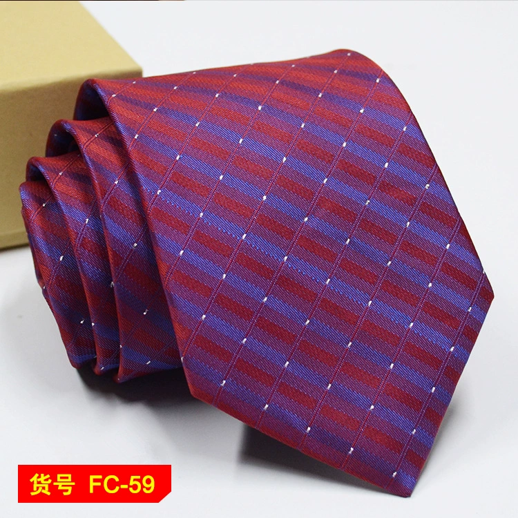 Men's tie wholesale new spot business solid color striped 8C arrow blooming tie can be added to LOG