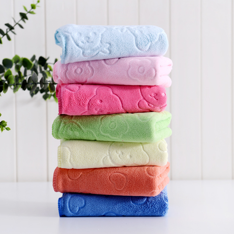 Embossed towel, thickened for face washing, household use for adults and children, small hand towel, hair drying towel, absorbent towel Embossed towel, thickened for face washing, household use for adults and children, small hand towel, hair drying towel, absorbent towel