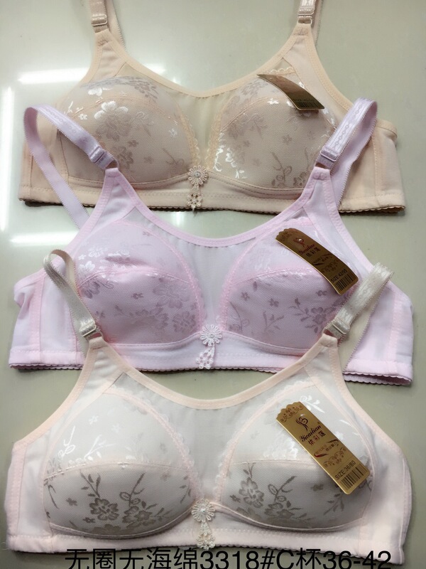 Middle-aged and elderly underwear no steel ring no sponge yicailian 3318# ultra-thin bra
