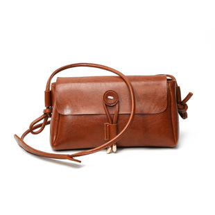 Phone bag, brand trend one-shoulder bag, genuine leather, Korean style