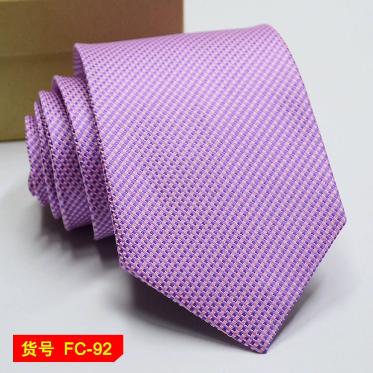 Men's tie wholesale new spot business solid color striped 8C arrow blooming tie can be added to LOG