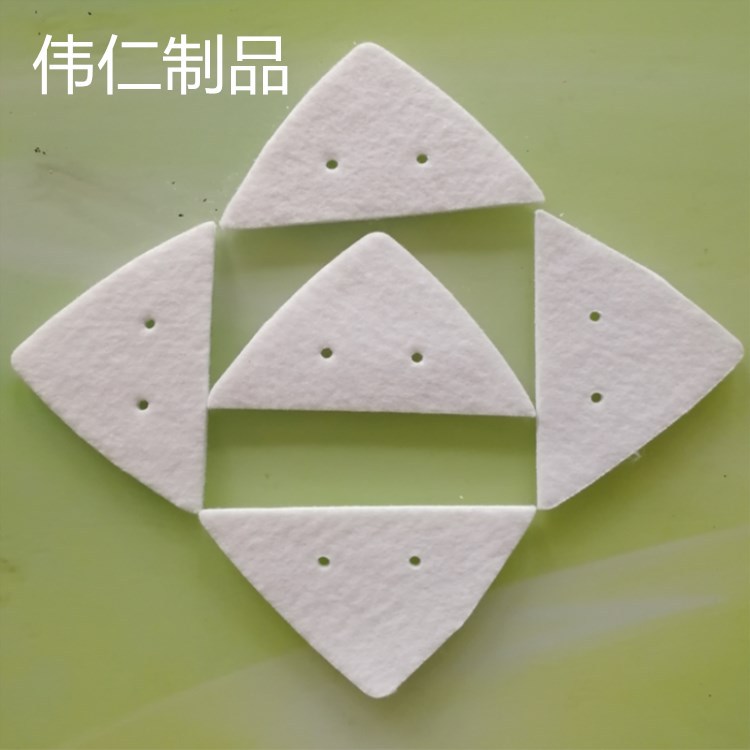 厂家批发毛毡 吸油防尘毛毡垫圈 柔软三角形毛毡棉玻璃清洁器片