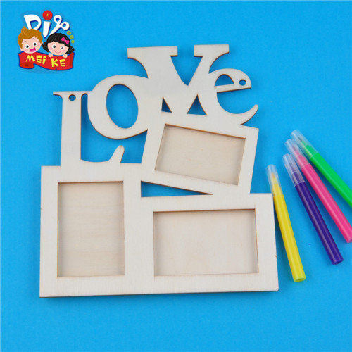 Mother's Day handmade diyLOVE photo frame for children coloring creative pendant photo frame making materials wholesale to send to mom