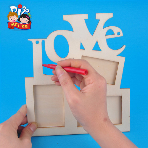 Mother's Day handmade diyLOVE photo frame for children coloring creative pendant photo frame making materials wholesale to send to mom