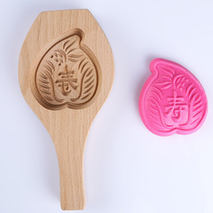 Wooden steamed bun mold, bun mold, household handmade pattern noodle clip, steamed bun clip, cake concave bottom wooden mold