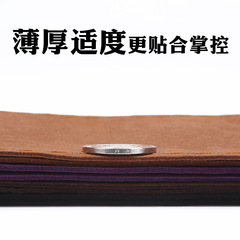 Fur-wrapped leather hand-stitched steering wheel cover, anti-pilling leather, sand leather, all-season universal car steering wheel cover