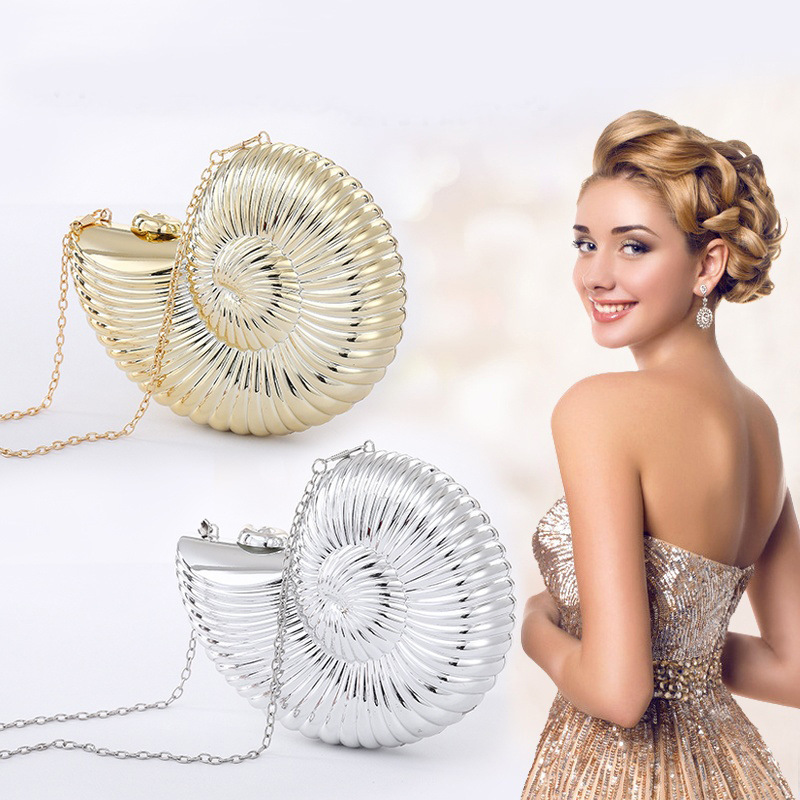 New Conch Fashion Evening Bag Chain Evening Bag Mirror Craft Acrylic Bag Evening Clutch Bag