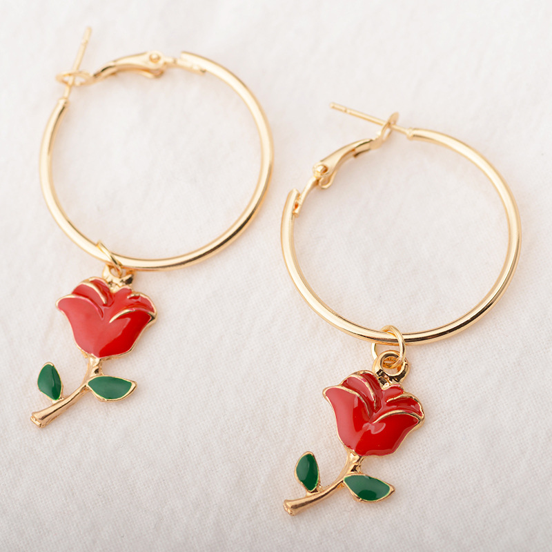 Brand fashionable earrings for St. Valentine's Day for friend