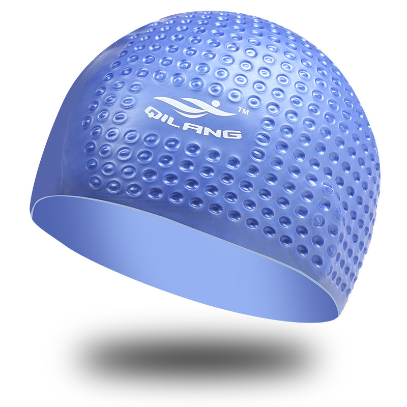 Gorro de natación de silicona bolsa grande para adultos cuidado del cabello del oído gorra de natación impermeable impresión Logo unisex ventas directas de la fábrica