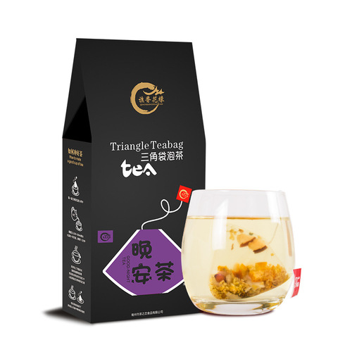10-year-old factory 50 bags of Poria cocos and jujube kernel tea for health good night triangle tea bag Chinese medicinal material lily and jujube kernel tea