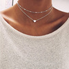 Trend copper necklace heart-shaped, European style, simple and elegant design