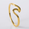 Wavy metal ring, silver jewelry, Aliexpress, wish, simple and elegant design, wholesale