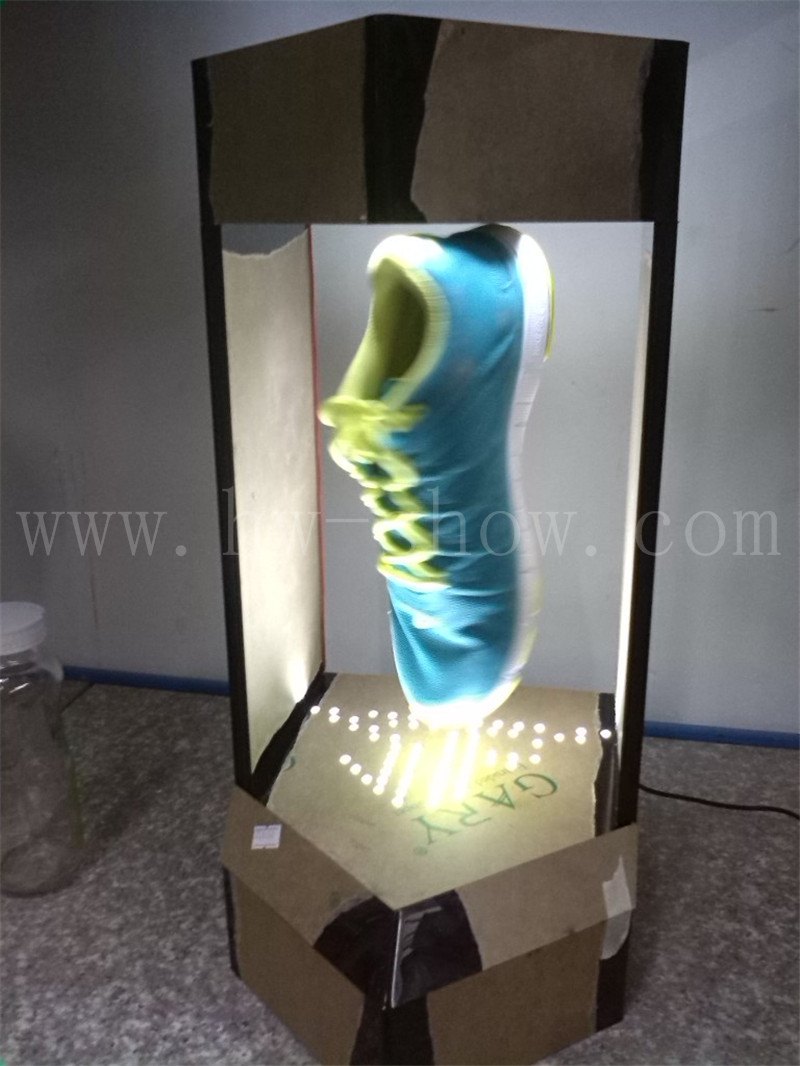 磁悬浮鞋架运动鞋促销展示柜L形悬空LED发光台商场橱窗货架鞋展架