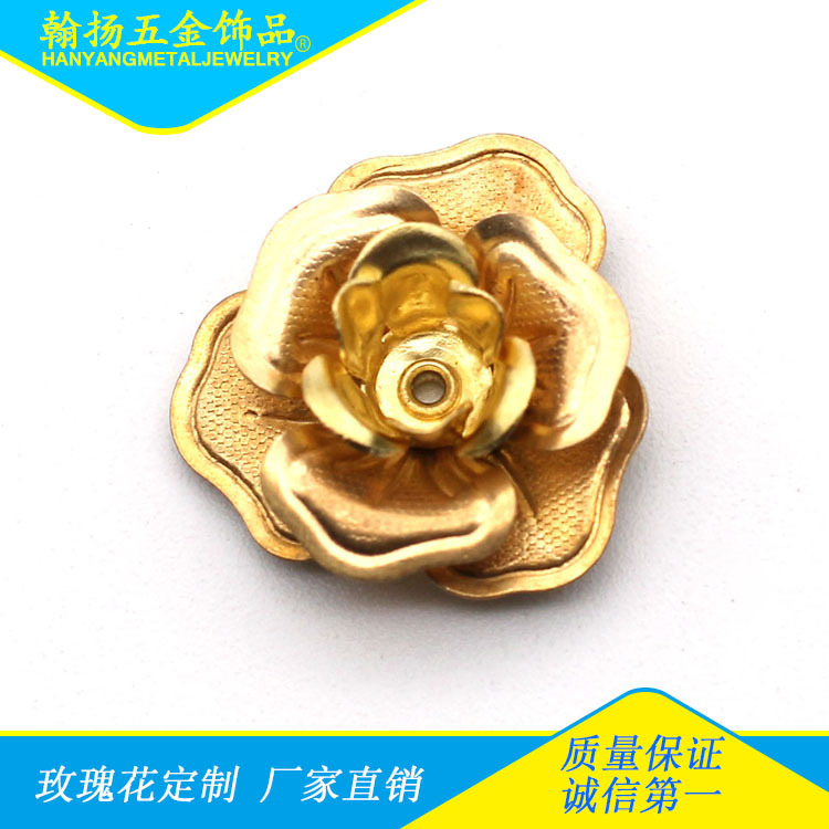 Metal jewelry rose accessories with hole roses with feet roses