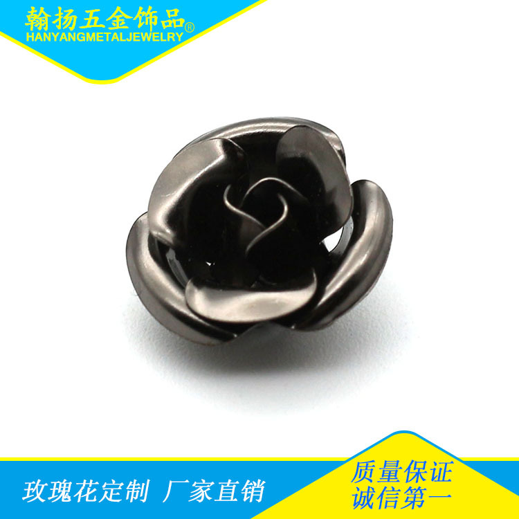 Metal jewelry rose accessories with hole roses with feet roses