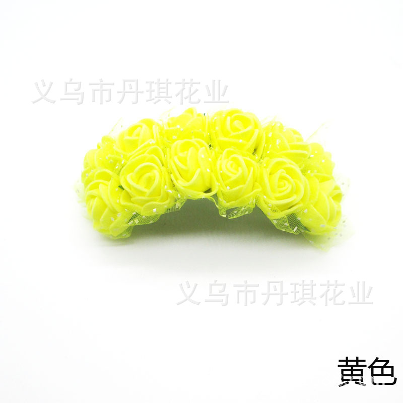 Suministro 2,5 cm PE flor caja de dulces con accesorios de hilo de espuma flor multicolor DIY Garland material flor Accesorios