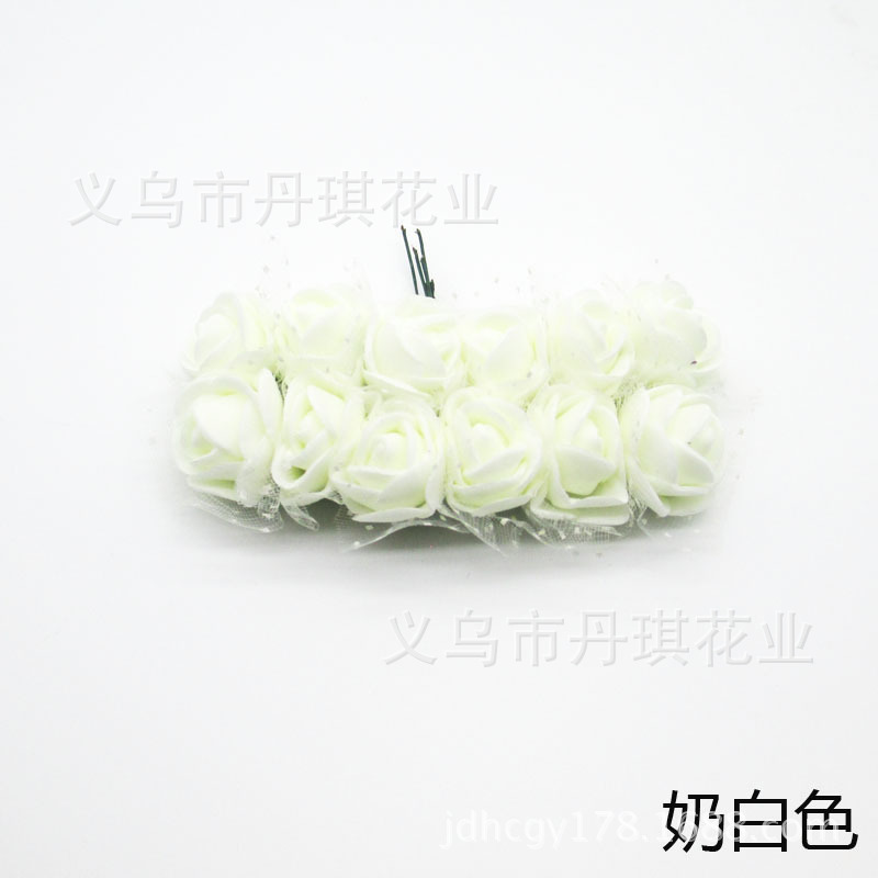 Suministro 2,5 cm PE flor caja de dulces con accesorios de hilo de espuma flor multicolor DIY Garland material flor Accesorios