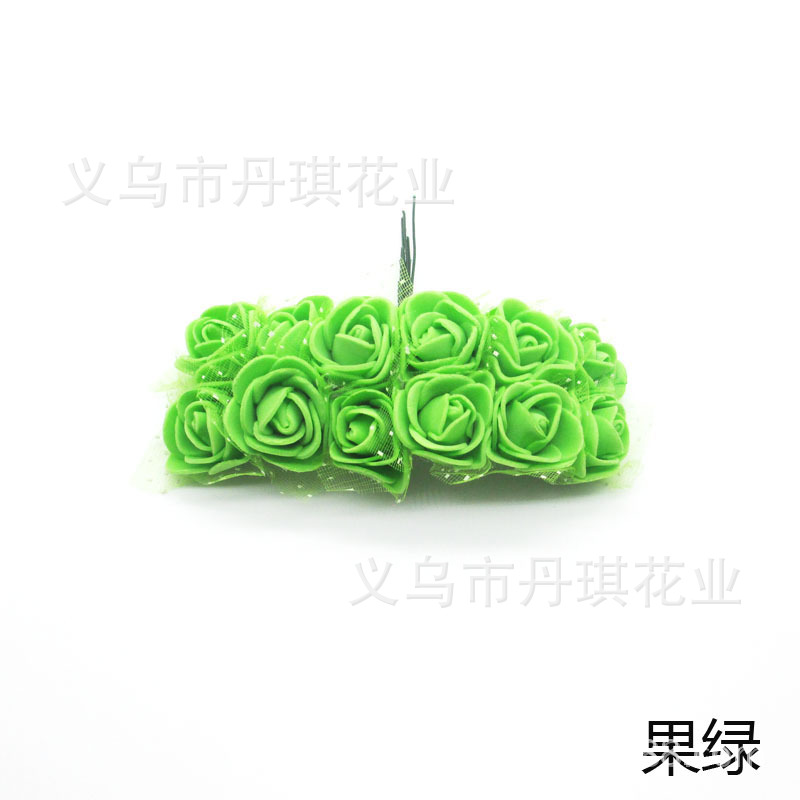 Suministro 2,5 cm PE flor caja de dulces con accesorios de hilo de espuma flor multicolor DIY Garland material flor Accesorios