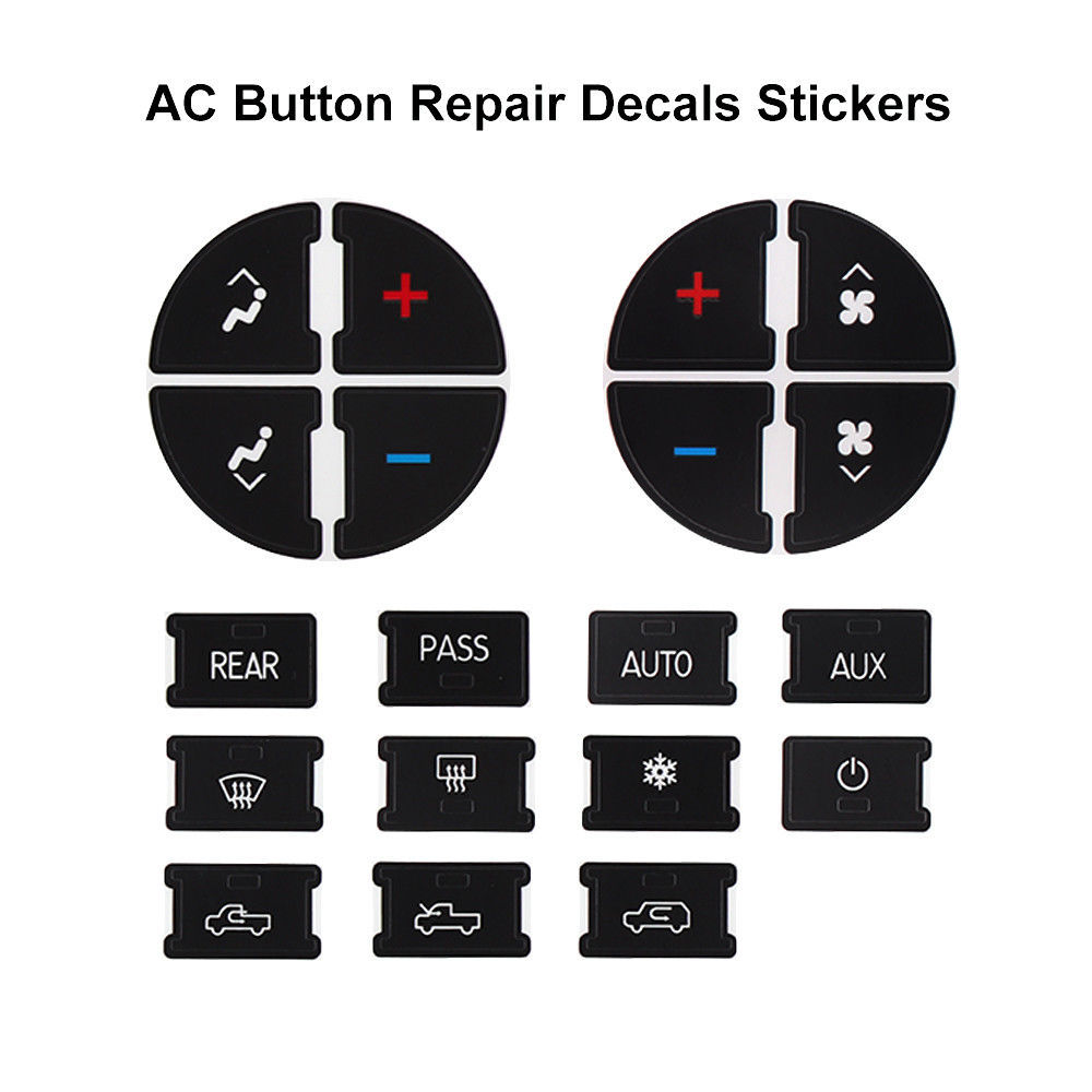 热销爆款汽车中控AC按键贴纸汽车按键中控按钮修复贴